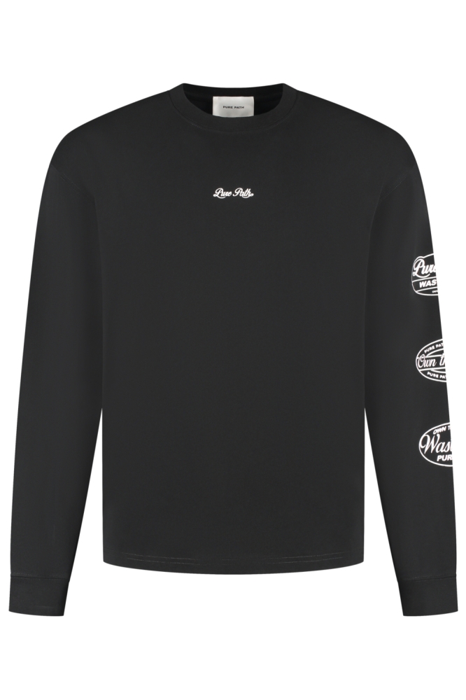 Pure Path zwarte heren t-shirt | Vooraanzicht