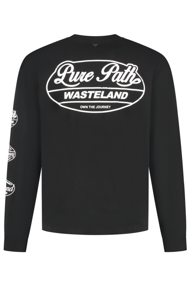 Pure Path zwarte heren t-shirt | Achteraanzicht