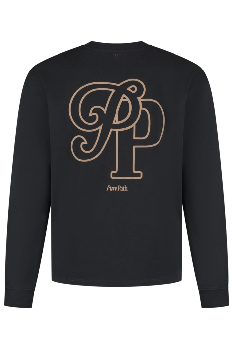 Pure Path zwarte heren t-shirt | Achteraanzicht