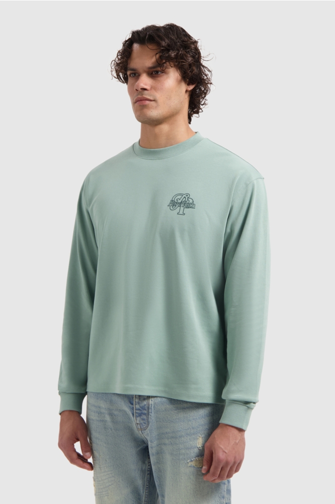 Pure Path groene heren t-shirt | Model vooraanzicht