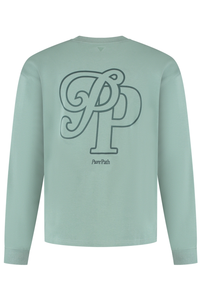 Pure Path groene heren t-shirt | Achteraanzicht