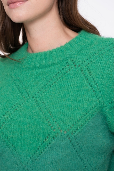 Geisha groene dames trui | Close up