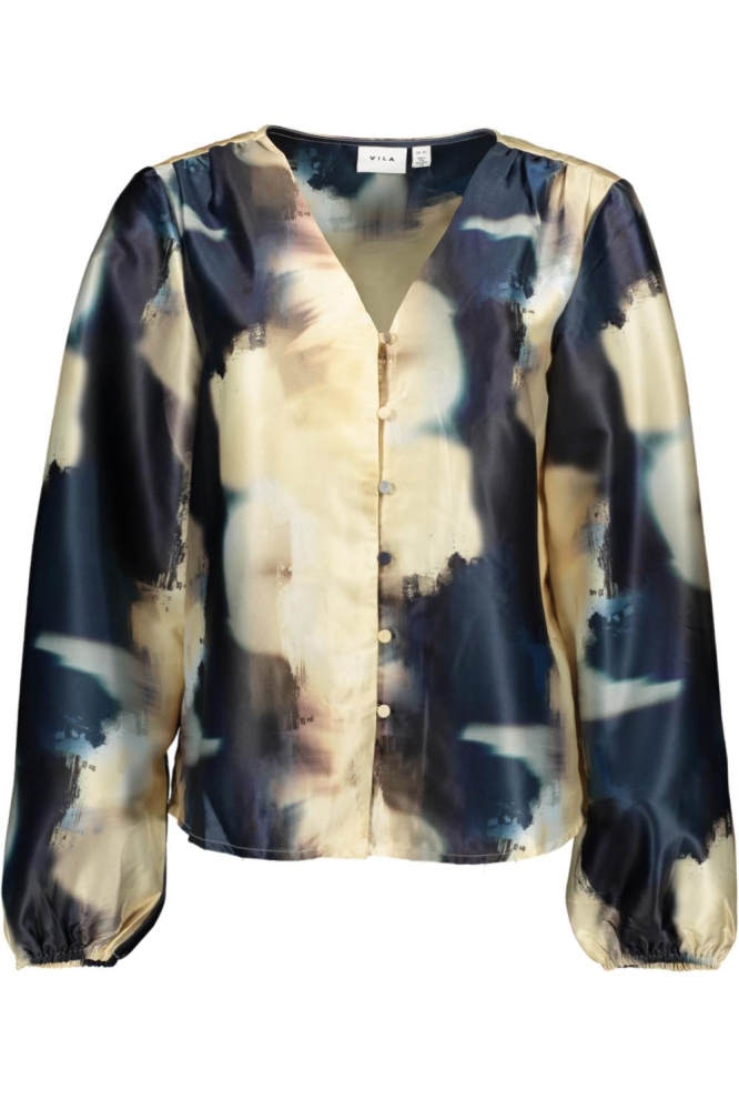 Vila blauwe dames blouse | Vooraanzicht