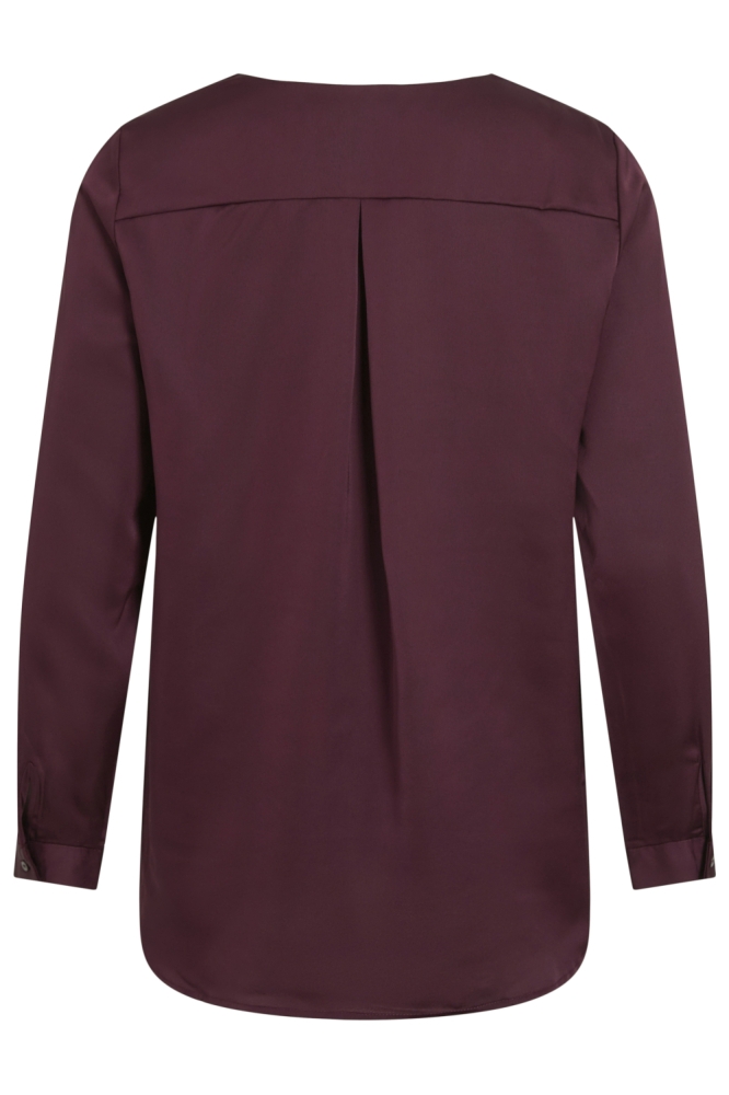 Vila bordeaux dames blouse | Achteraanzicht