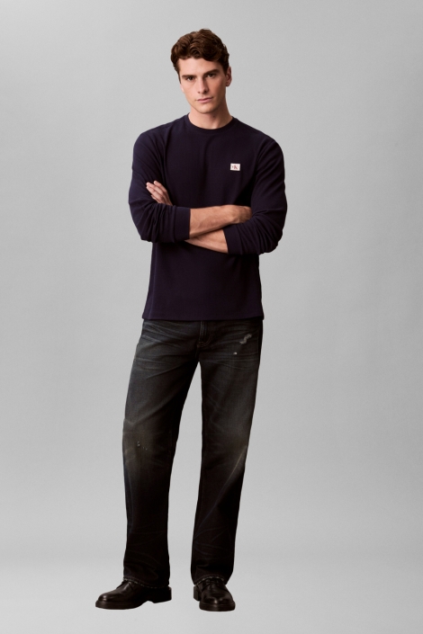 Calvin Klein blauwe heren trui | Model