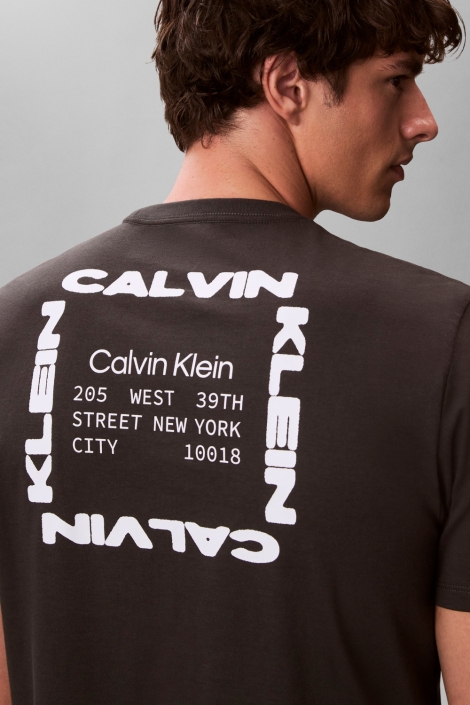 Calvin Klein zwarte heren t-shirt | Close up