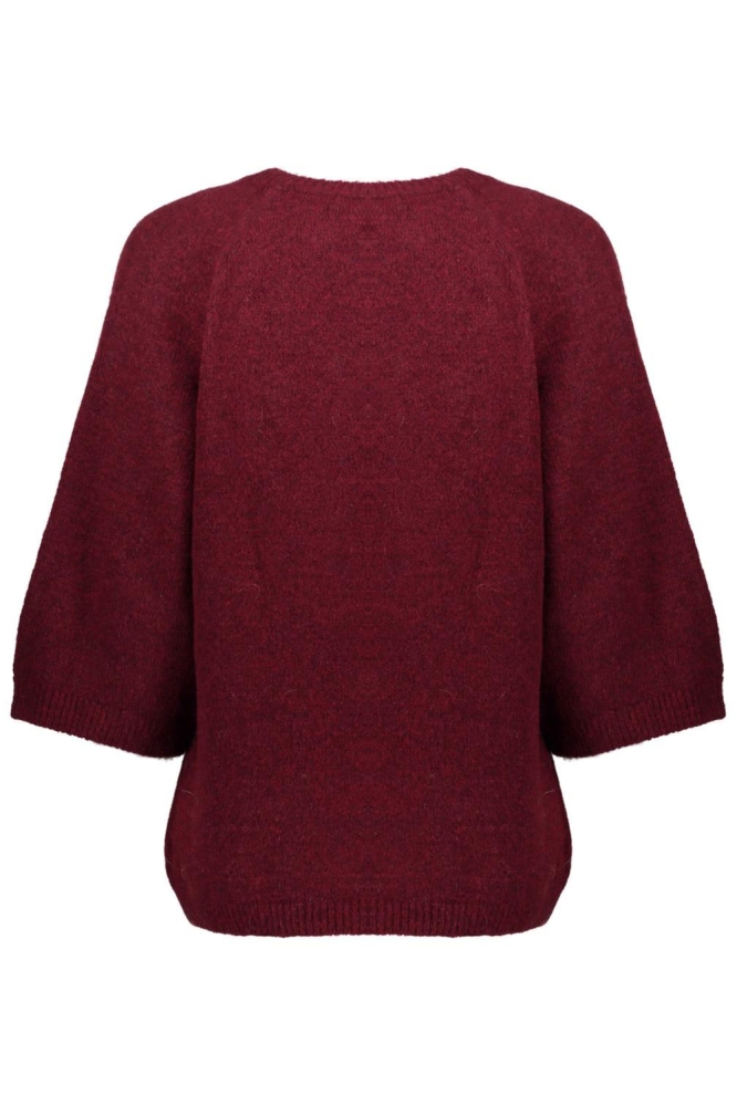Geisha bordeaux dames trui | Achteraanzicht