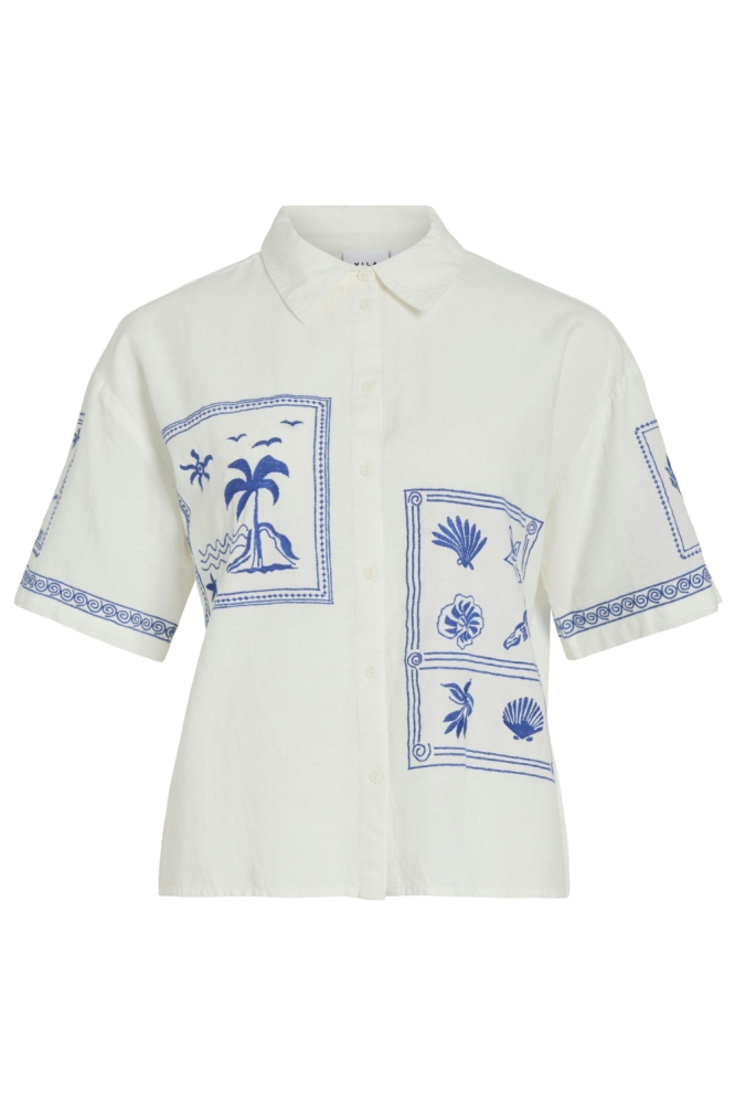 Vila witte dames blouse | Vooraanzicht
