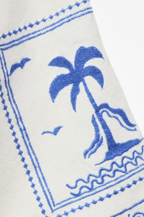 Vila witte dames blouse | Close up