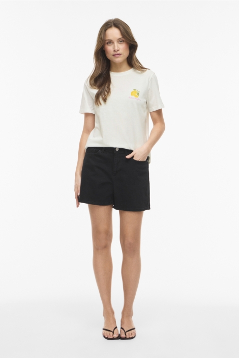 Vila witte dames t-shirt | Model