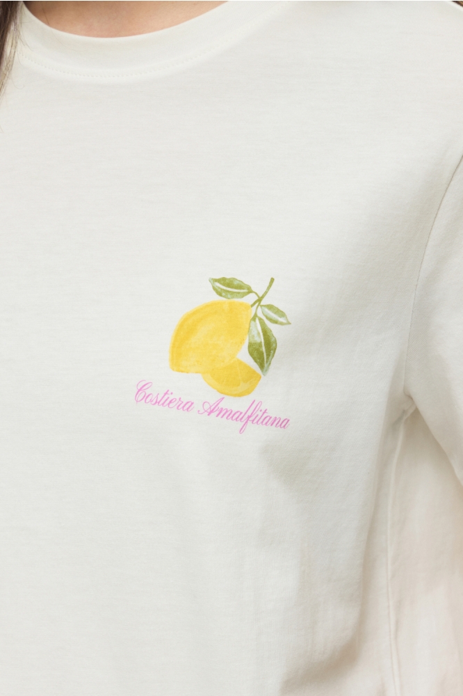 Vila witte dames t-shirt | Close up