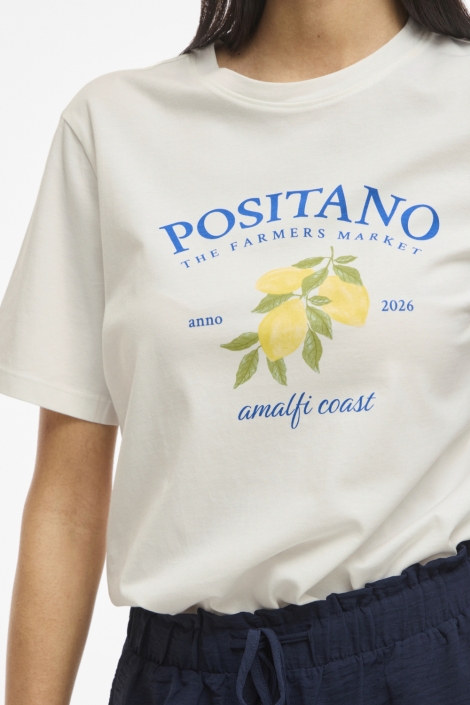 Vila witte dames t-shirt | Close up