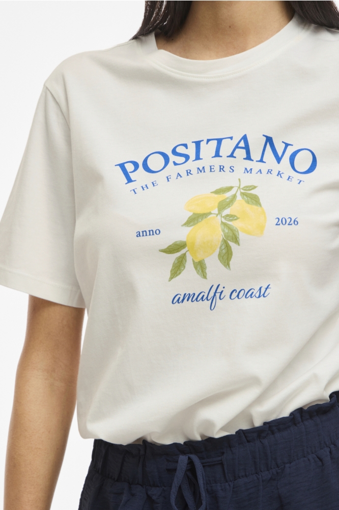 Vila witte dames t-shirt | Close up