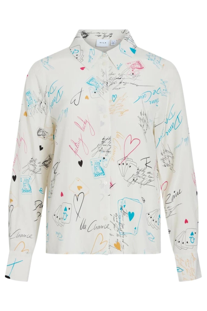 Vila witte dames blouse | Vooraanzicht