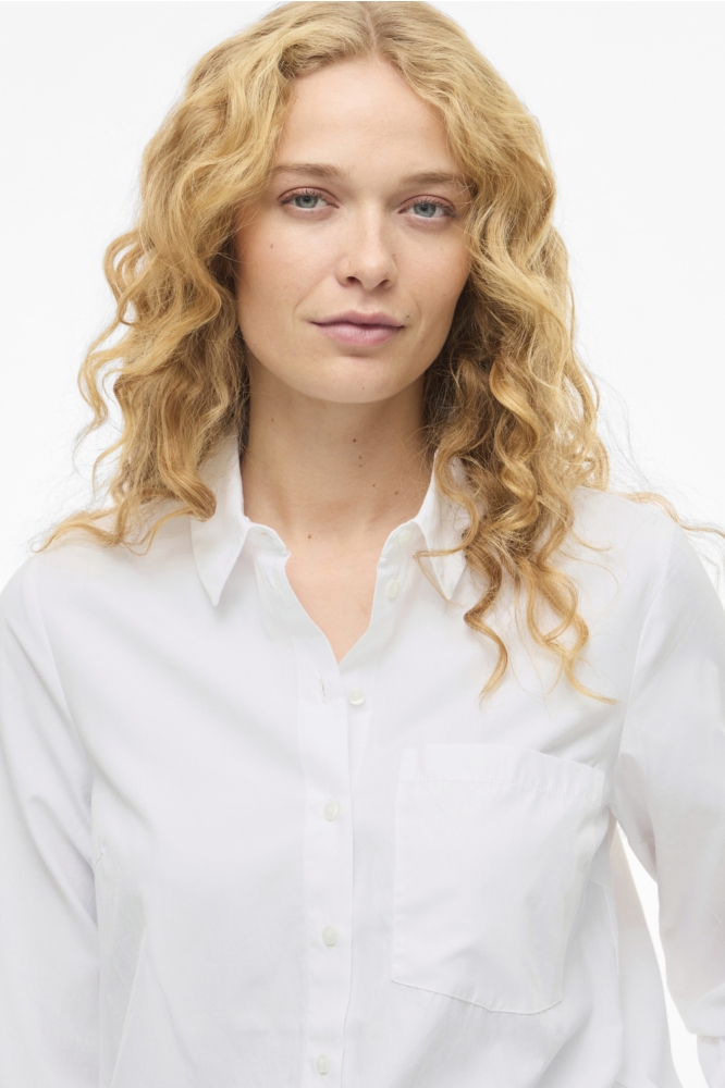 Vila witte dames blouse | Close up