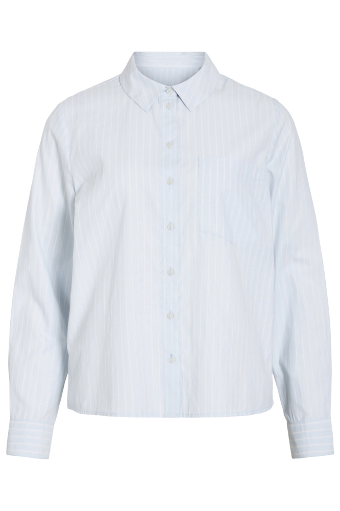 Vila blauwe dames blouse | Vooraanzicht