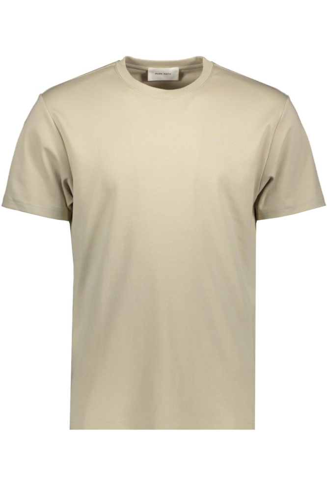 Pure Path zand heren t-shirt | Vooraanzicht