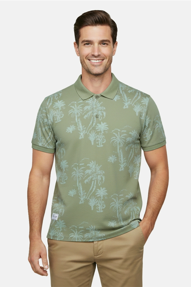 Cars groene heren polo | Model vooraanzicht