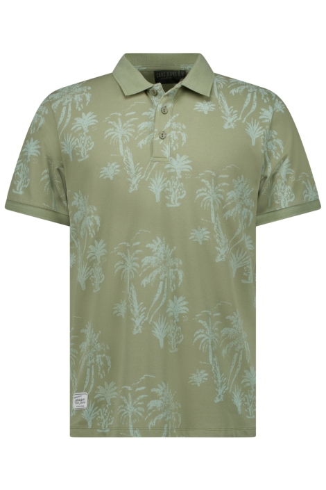 Cars groene heren polo | Vooraanzicht