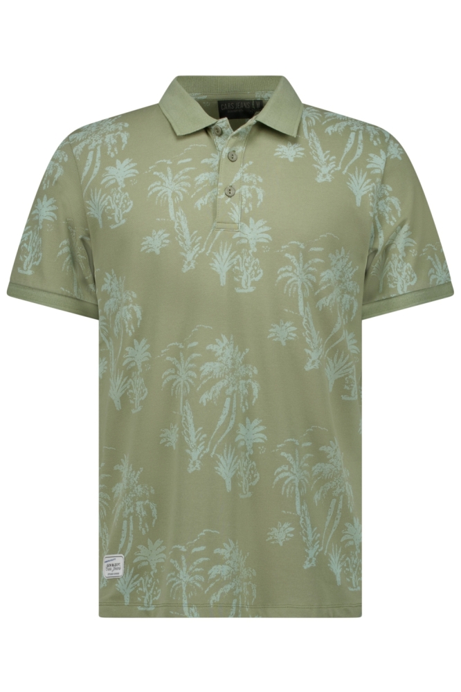 Cars groene heren polo | Vooraanzicht