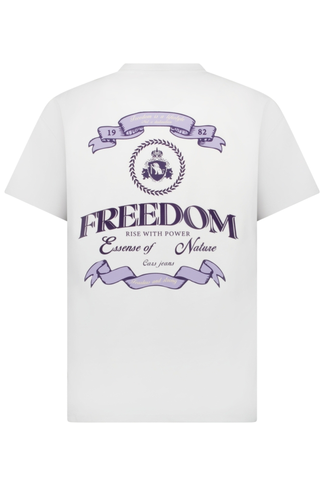 Cars witte heren t-shirt | Achteraanzicht