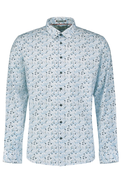 NO-EXCESS blauwe heren overhemd | Vooraanzicht