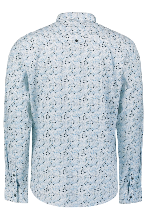 NO-EXCESS blauwe heren overhemd | Achteraanzicht