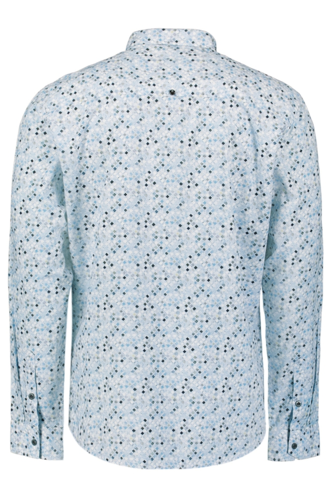 NO-EXCESS blauwe heren overhemd | Achteraanzicht