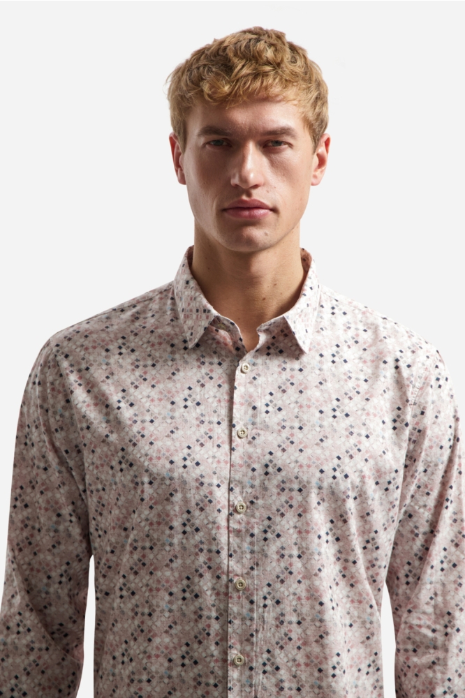 NO-EXCESS roze heren overhemd | Close up