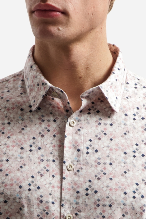 NO-EXCESS roze heren overhemd | Kleurstaal