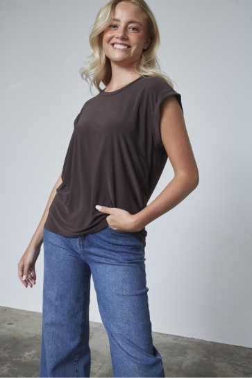 SisterS point T-shirt LOW A 10629 MOCCA