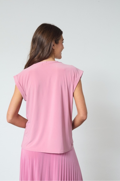 SisterS point roze dames t-shirt | Model achteraanzicht