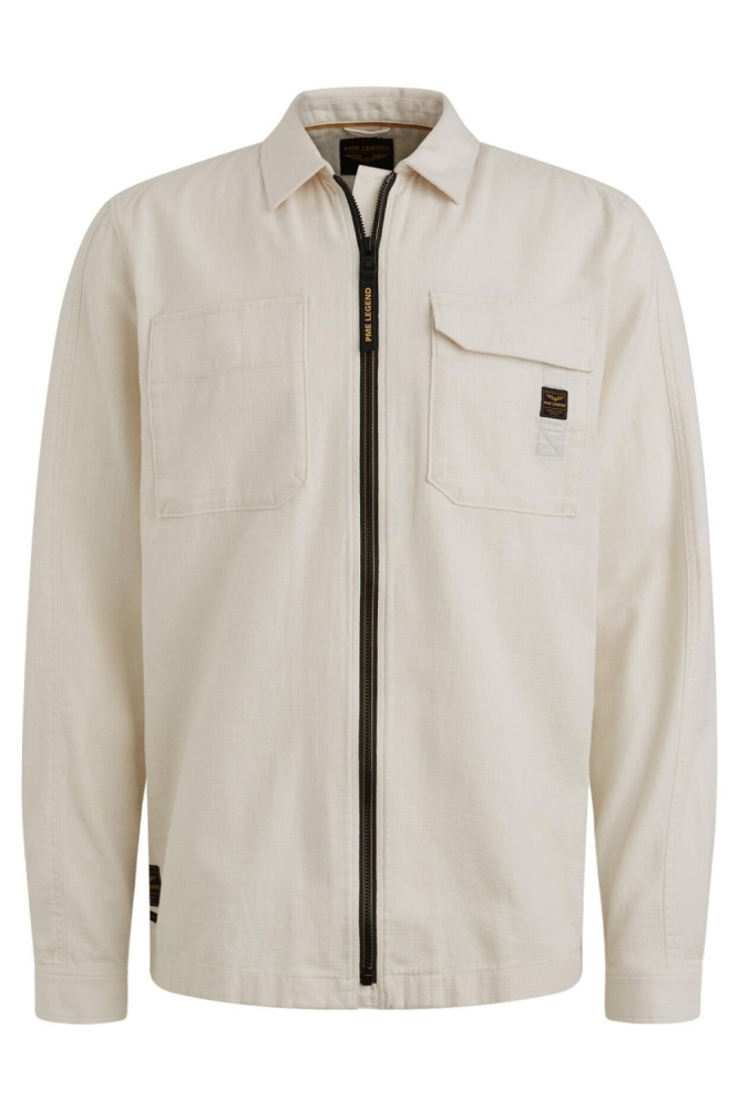 PME legend beige heren overhemd | Vooraanzicht