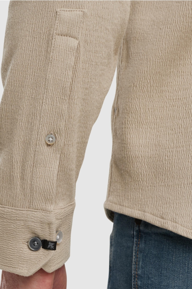 Vanguard beige heren overhemd | Close up