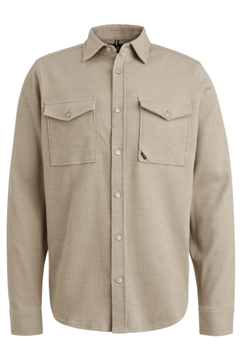Vanguard beige heren overhemd | Vooraanzicht