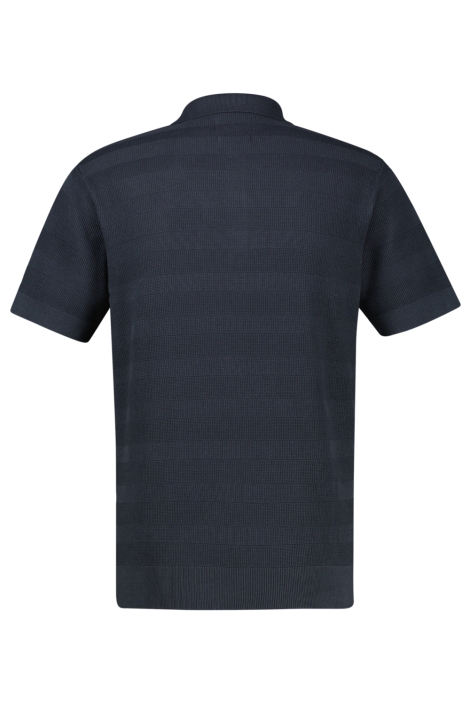 Lerros blauwe heren polo | Achteraanzicht