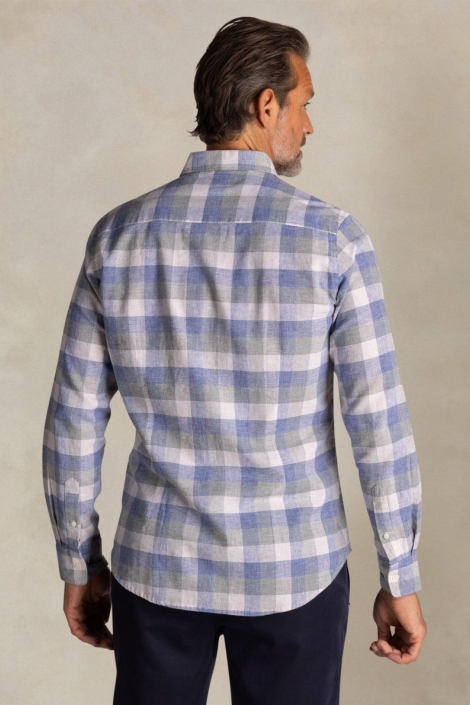 NZA groene heren overhemd | Model achteraanzicht