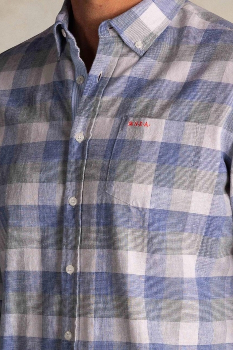 NZA groene heren overhemd | Close up