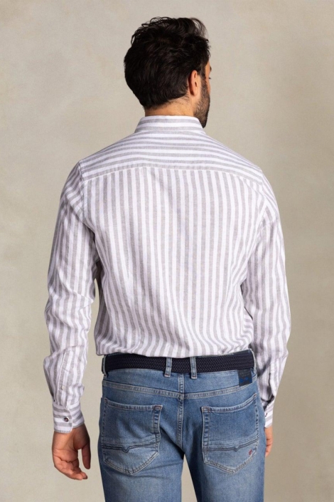 NZA groene heren overhemd | Model achteraanzicht