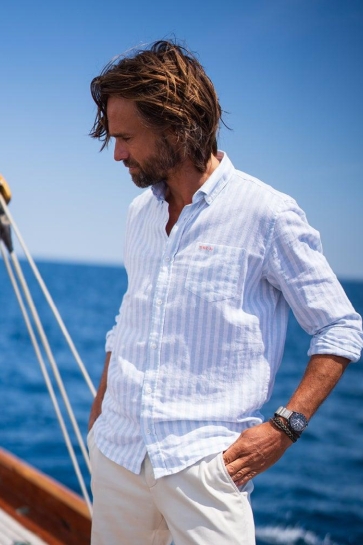 NZA shirt long sleeve Blauw