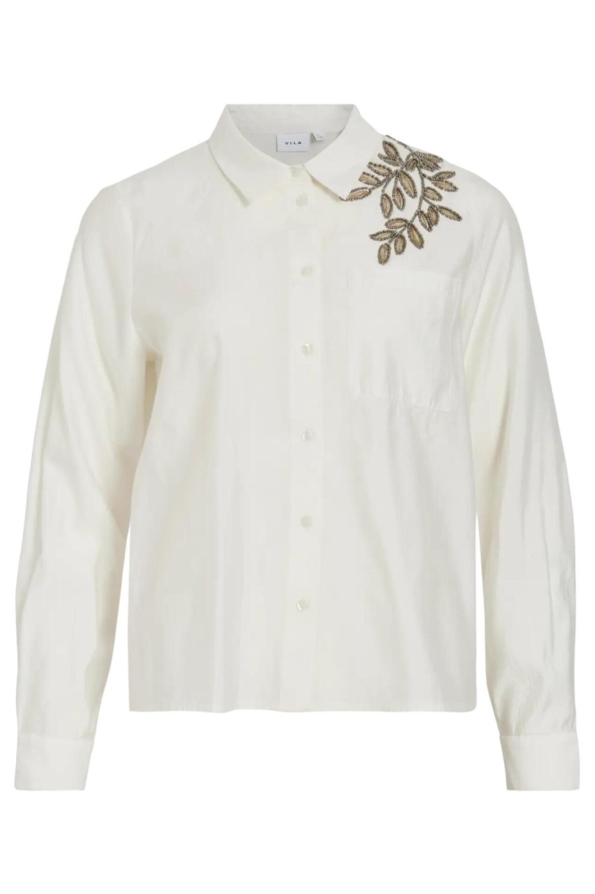 Vila witte dames blouse | Vooraanzicht