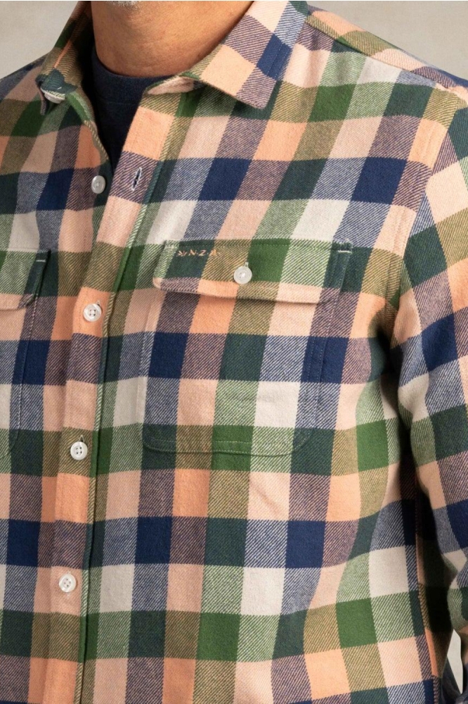 NZA oranje heren overhemd | Close up