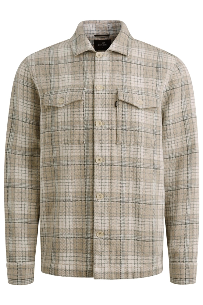 Vanguard beige heren overhemd | Vooraanzicht