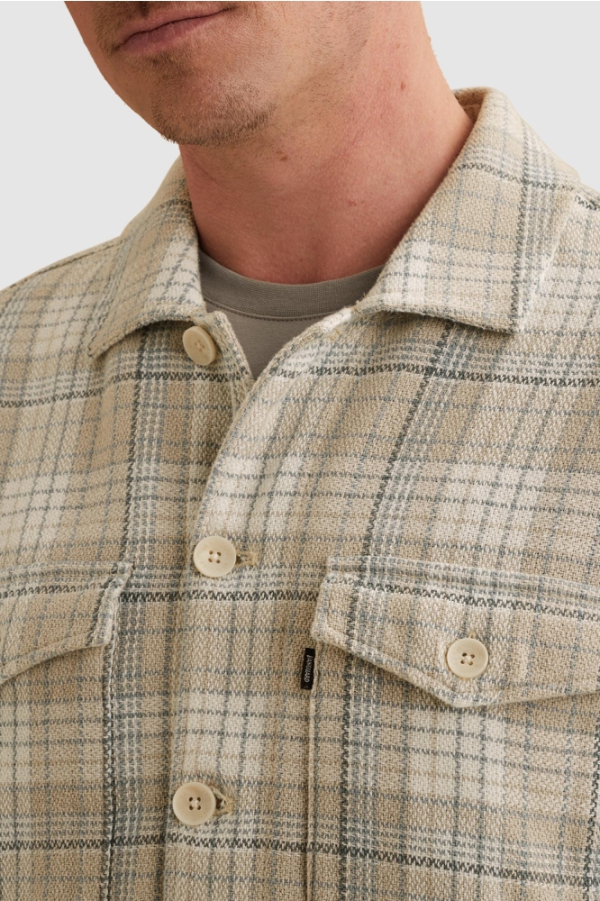 Vanguard beige heren overhemd | Close up