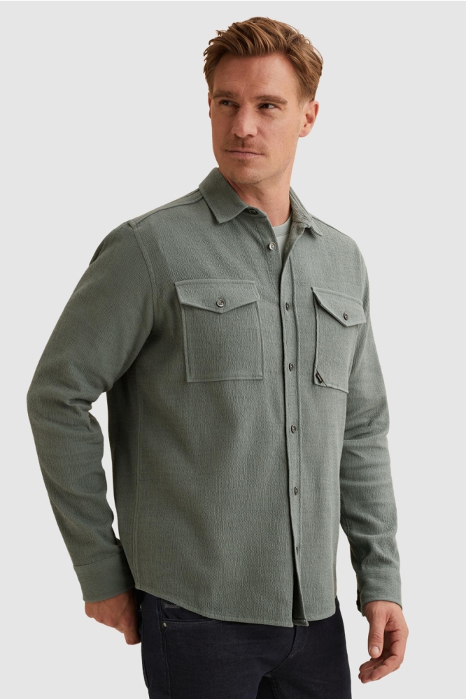 Vanguard blauwe heren overhemd | Model zijaanzicht