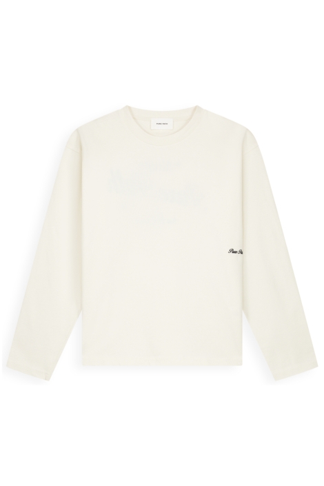 Pure Path ecru heren t-shirt | Vooraanzicht