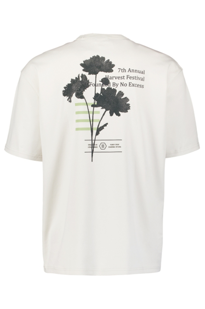 NO-EXCESS witte heren t-shirt | Achteraanzicht