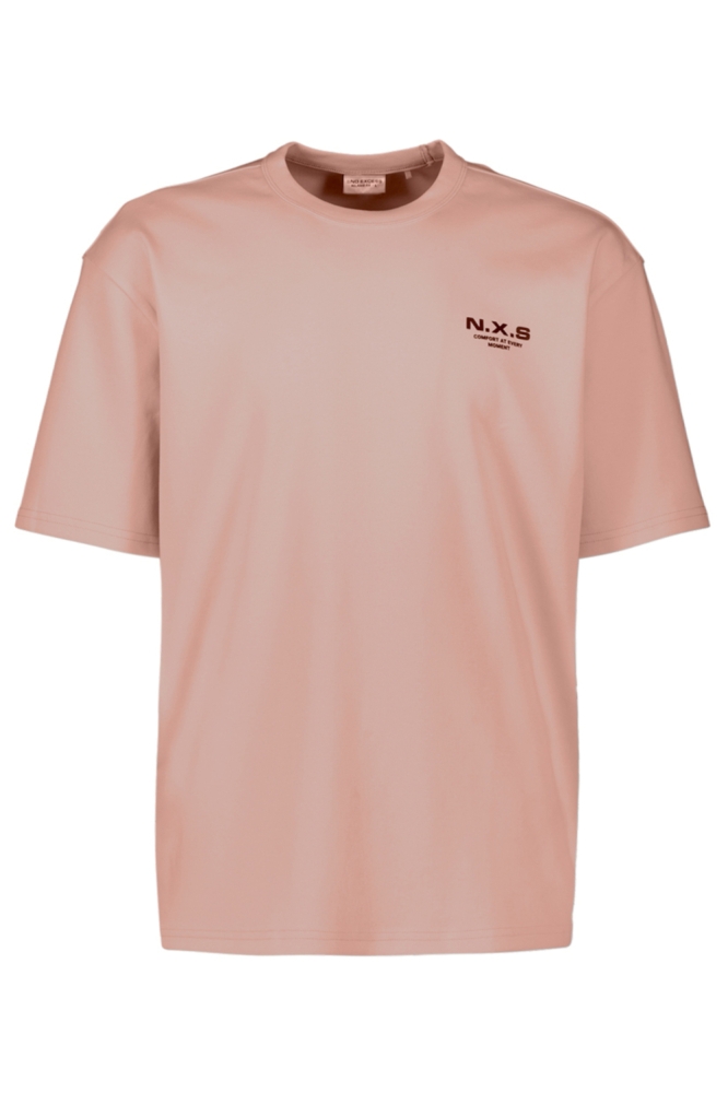 NO-EXCESS roze heren t-shirt | Vooraanzicht