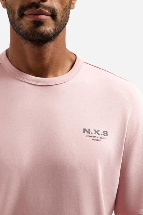 NO-EXCESS roze heren t-shirt | Close up