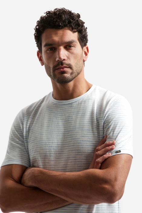 NO-EXCESS blauwe heren t-shirt | Close up